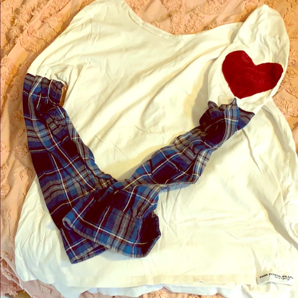 Poor Pitiful Pearl heart on your sleeve shirt